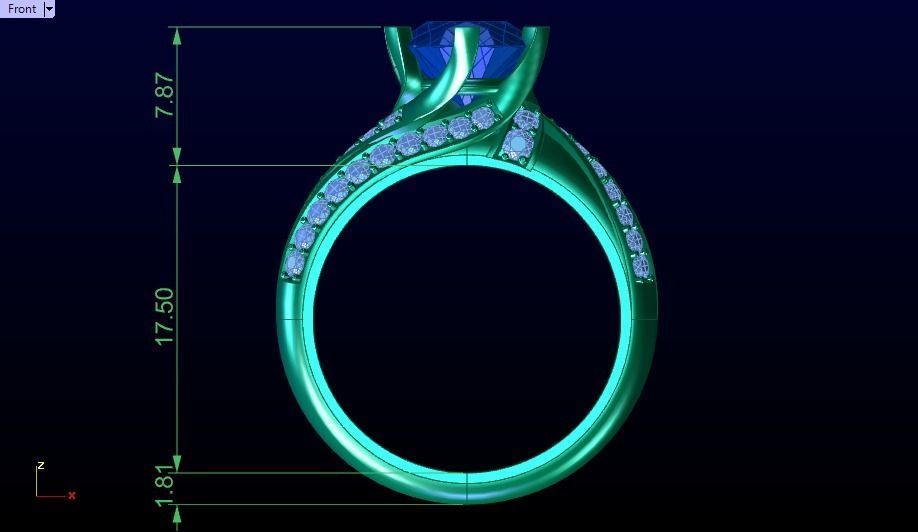 solitaire ring  Free 3D print model_14