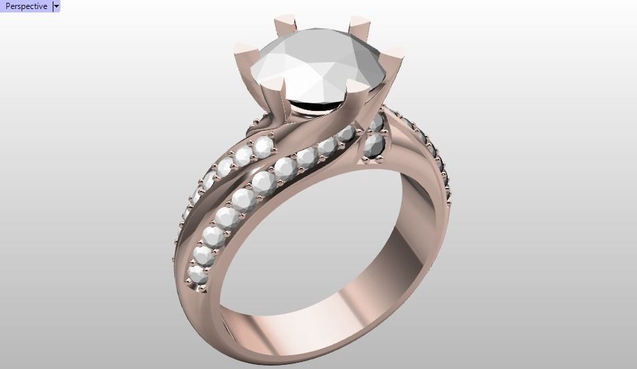 solitaire ring  Free 3D print model_8