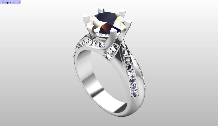 solitaire ring  Free 3D print model_13