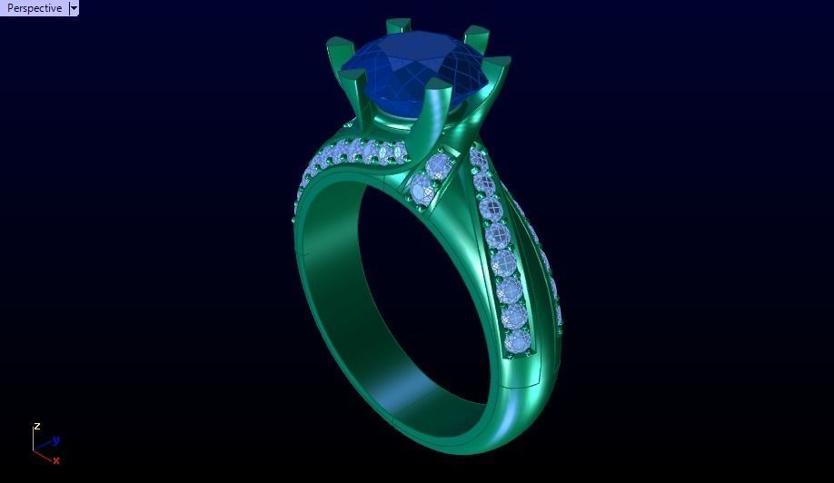 solitaire ring  Free 3D print model_5