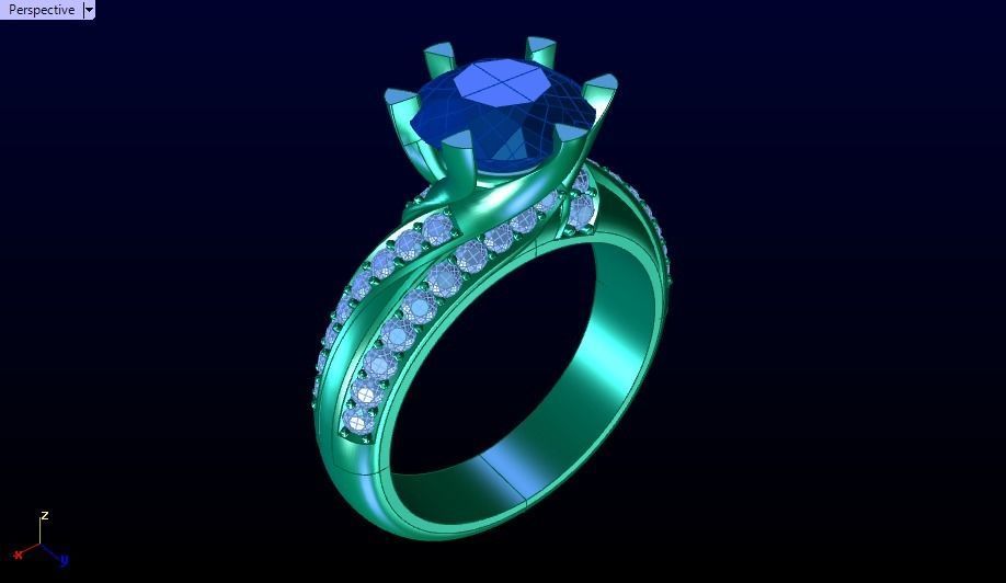 solitaire ring  Free 3D print model_7