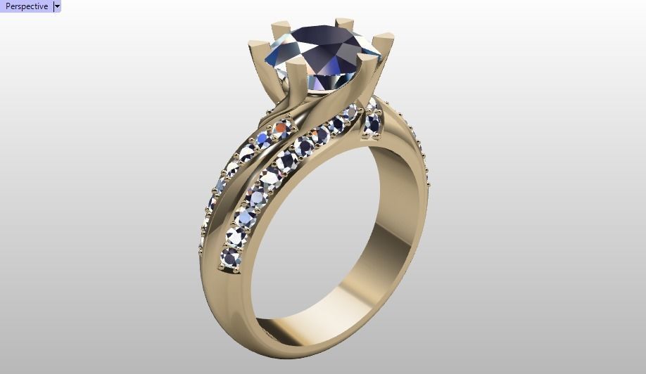 solitaire ring  Free 3D print model_6