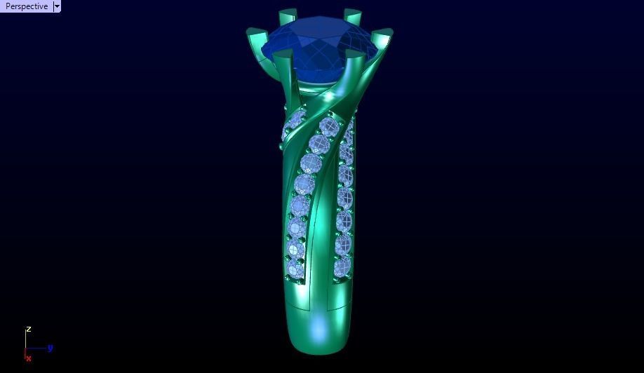 solitaire ring  Free 3D print model_11