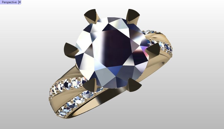 solitaire ring  Free 3D print model_10