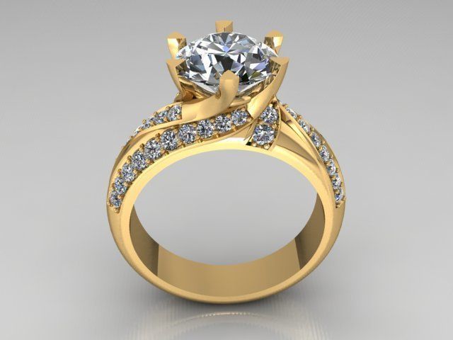 solitaire ring  Free 3D print model_1
