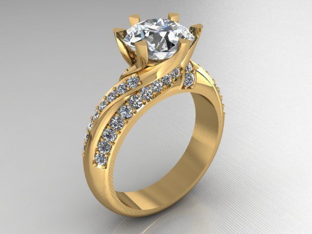 solitaire ring  Free 3D print model_2