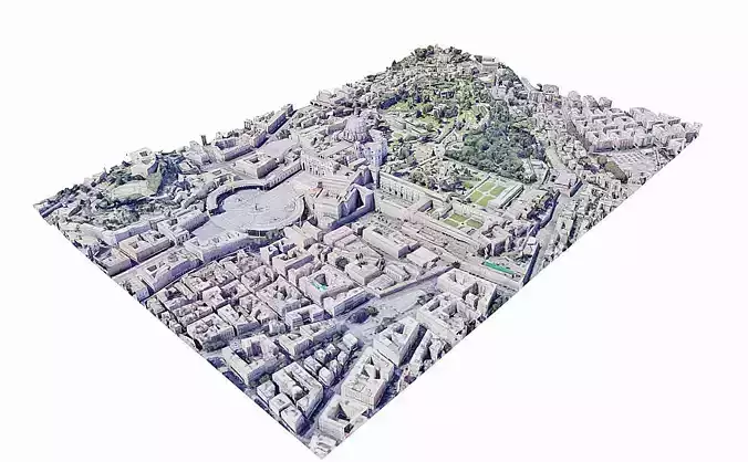 Vatican City-state Low-poly 3D model