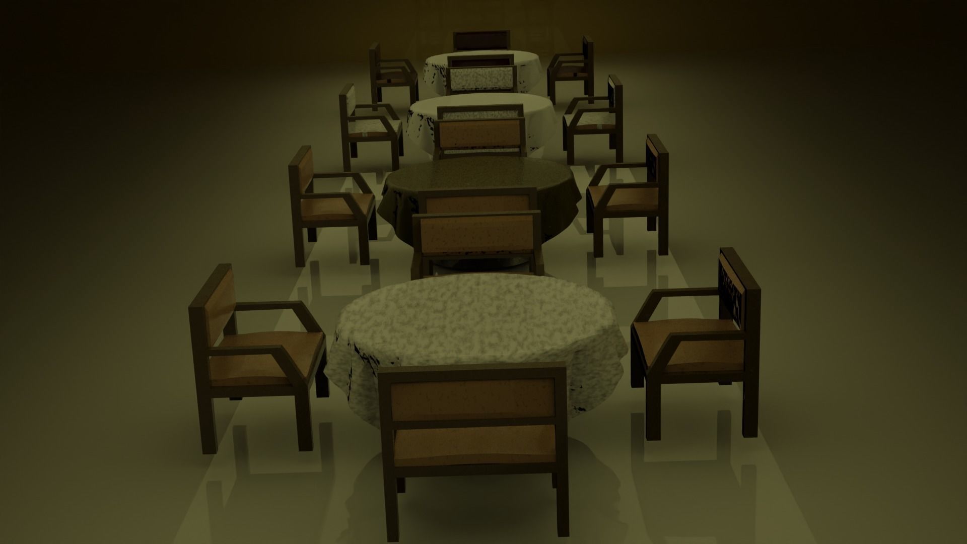 Table Chair design 3D model_9