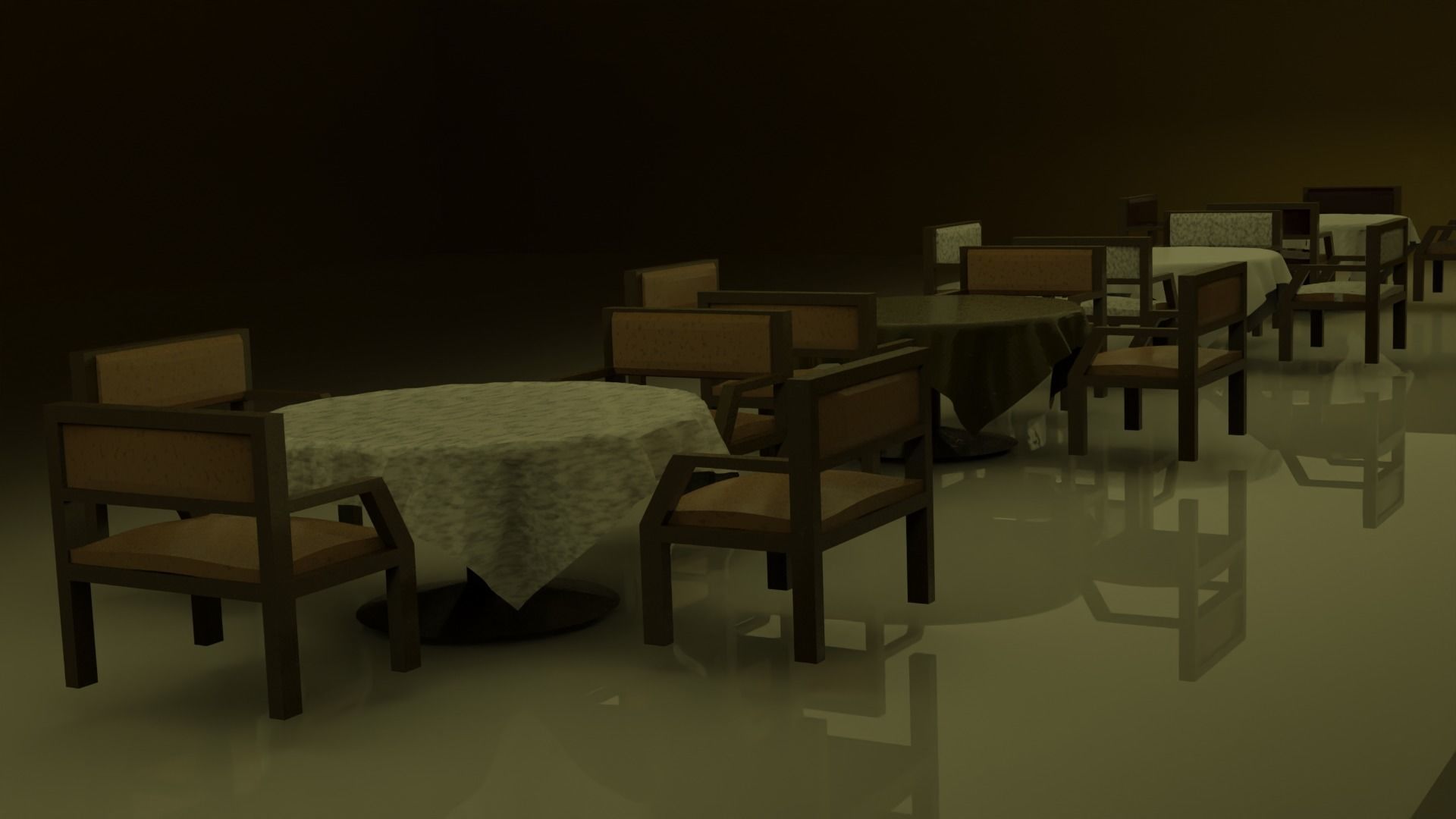 Table Chair design 3D model_8