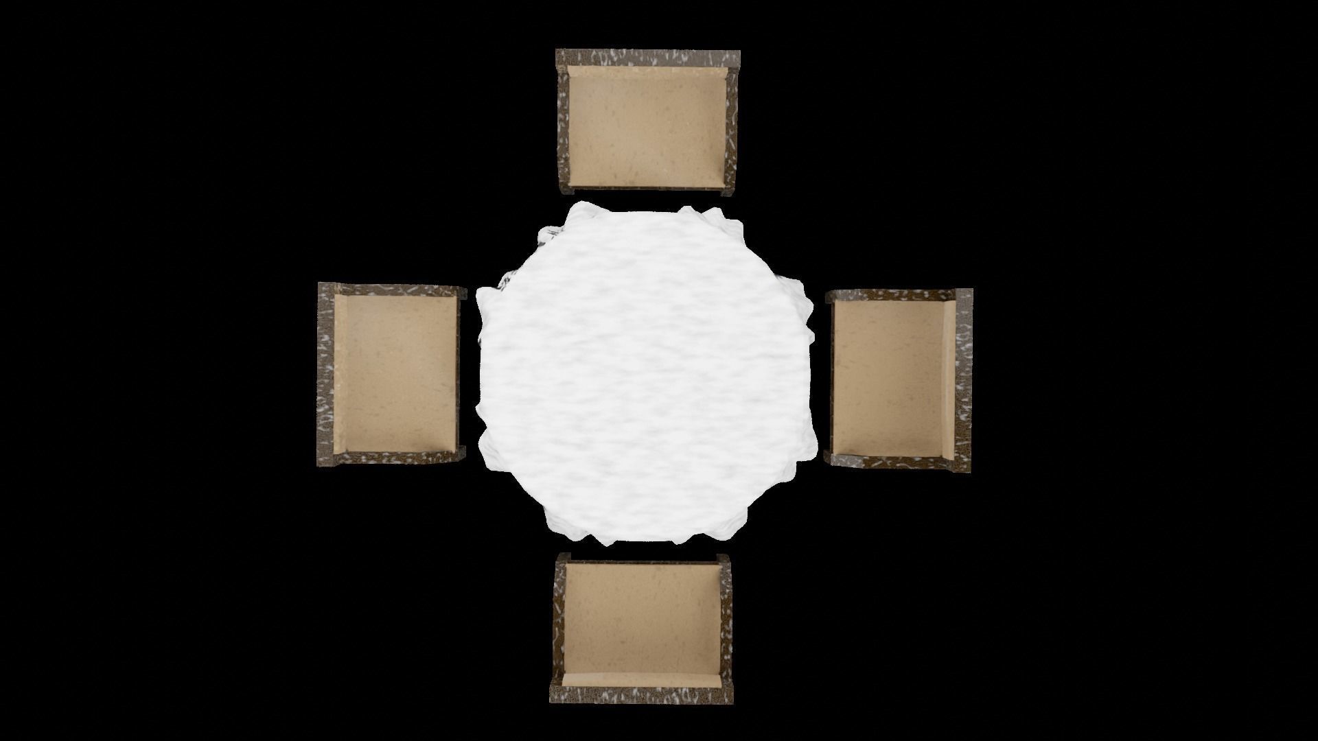 Table Chair design 3D model_1