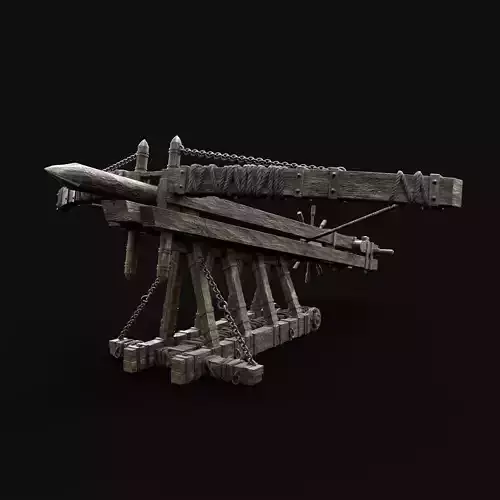 BALLISTA WAR MACHINE MEDIEVAL SIEGE ENGINE WAR BATTLE WEAPON Low-poly 3D model
