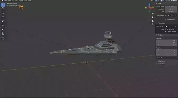 Spacship star wars battlecruiser