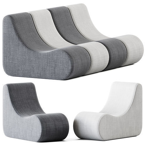 Verpan Welle 2 Lounge Chair 3D model