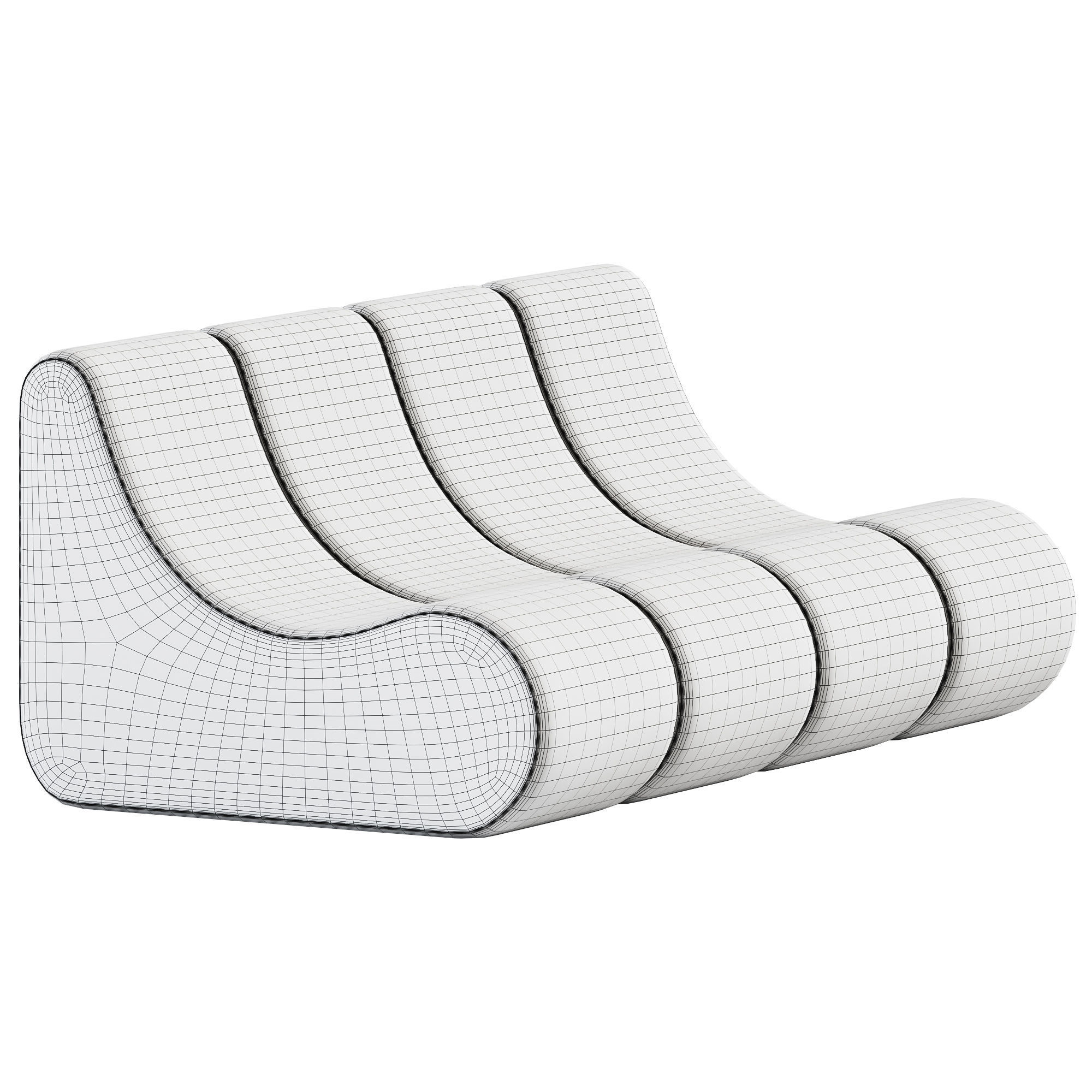 Verpan Welle 2 Lounge Chair 3D model_1