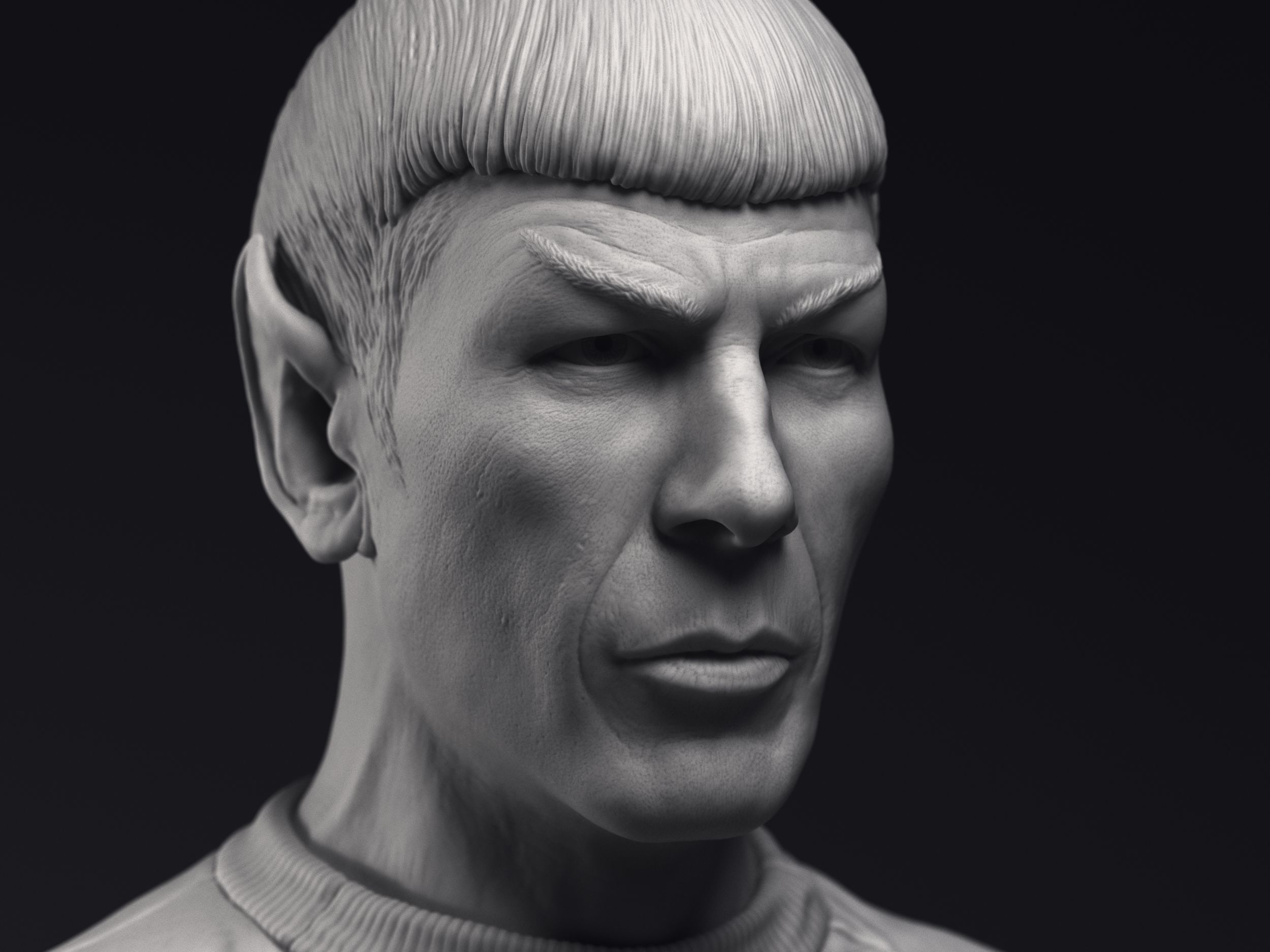 Kirk and Spock  3d printable bust collection _10
