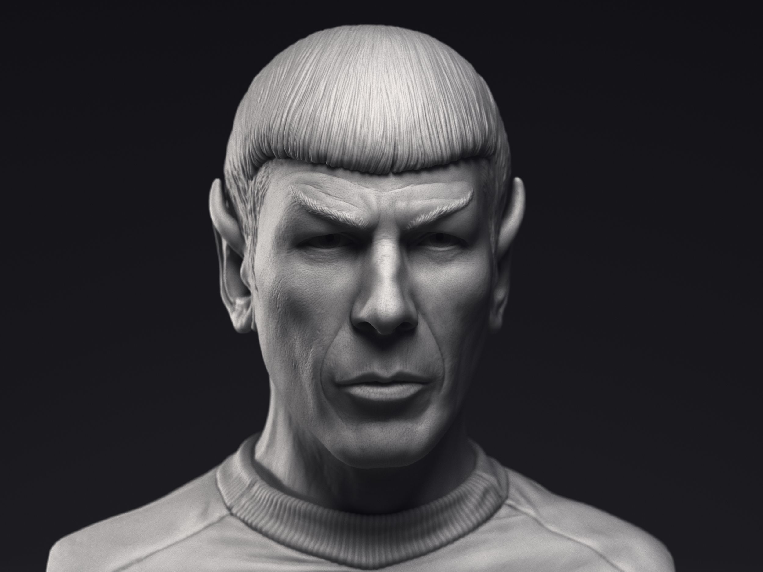 Kirk and Spock  3d printable bust collection _12