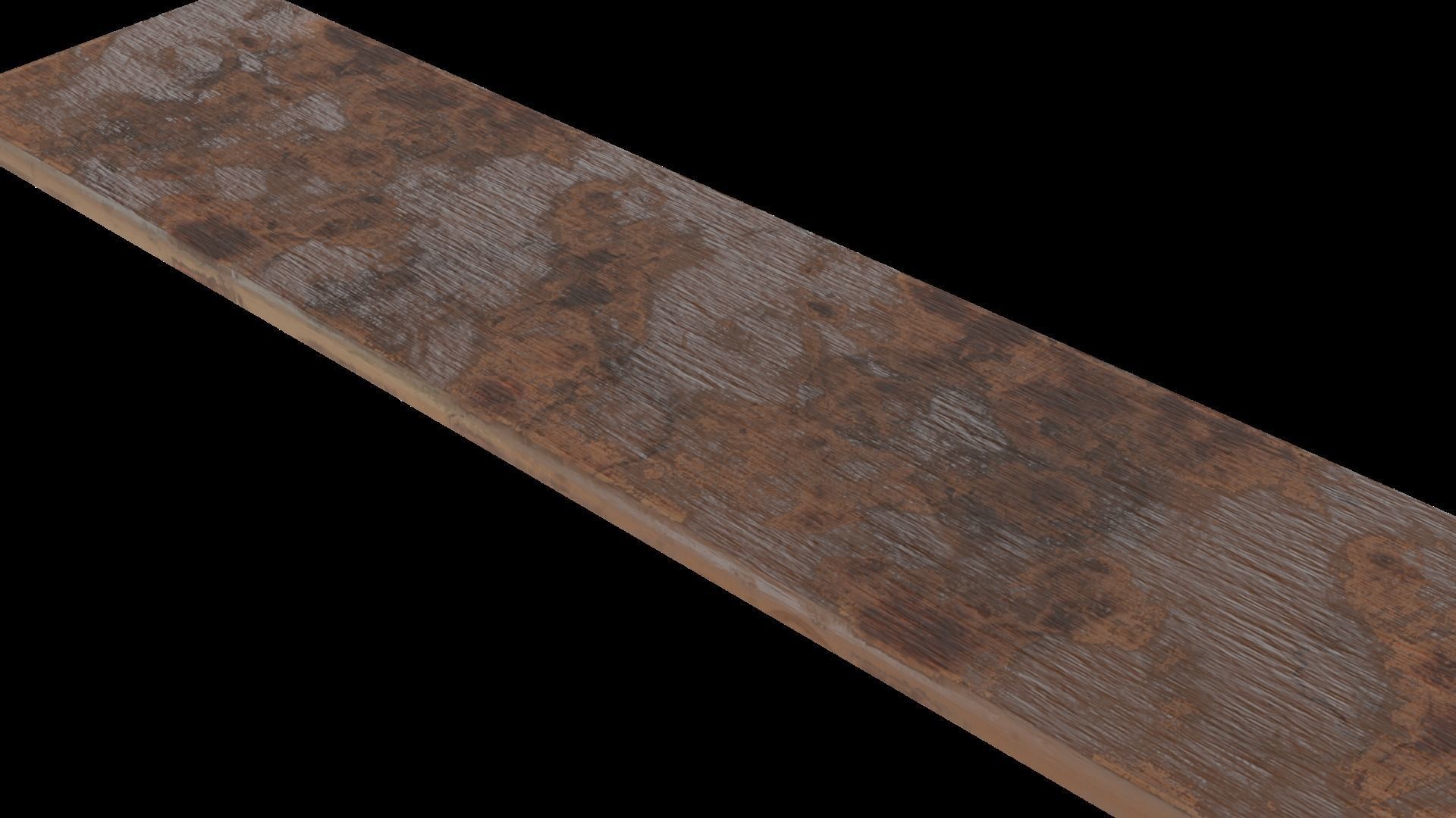 Old Shelf 2 - game ready Low-poly 3D model_4