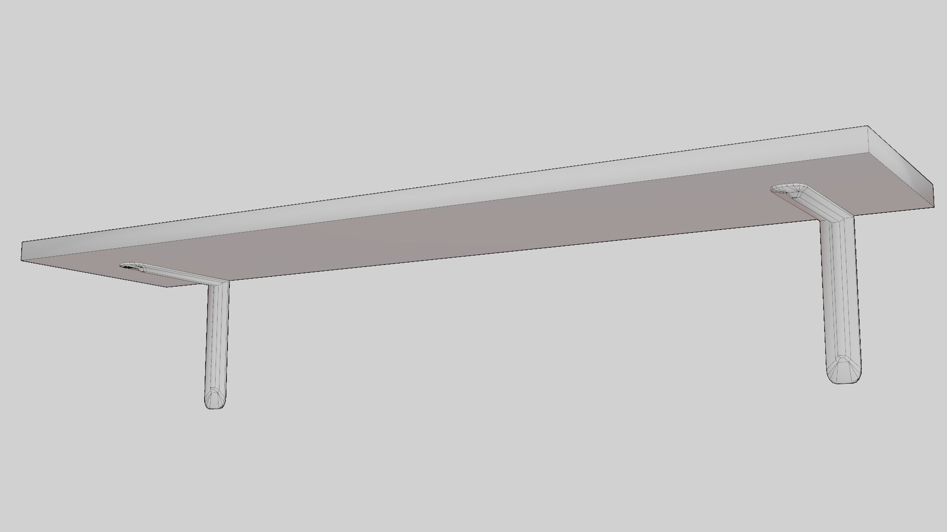 Old Shelf 2 - game ready Low-poly 3D model_17
