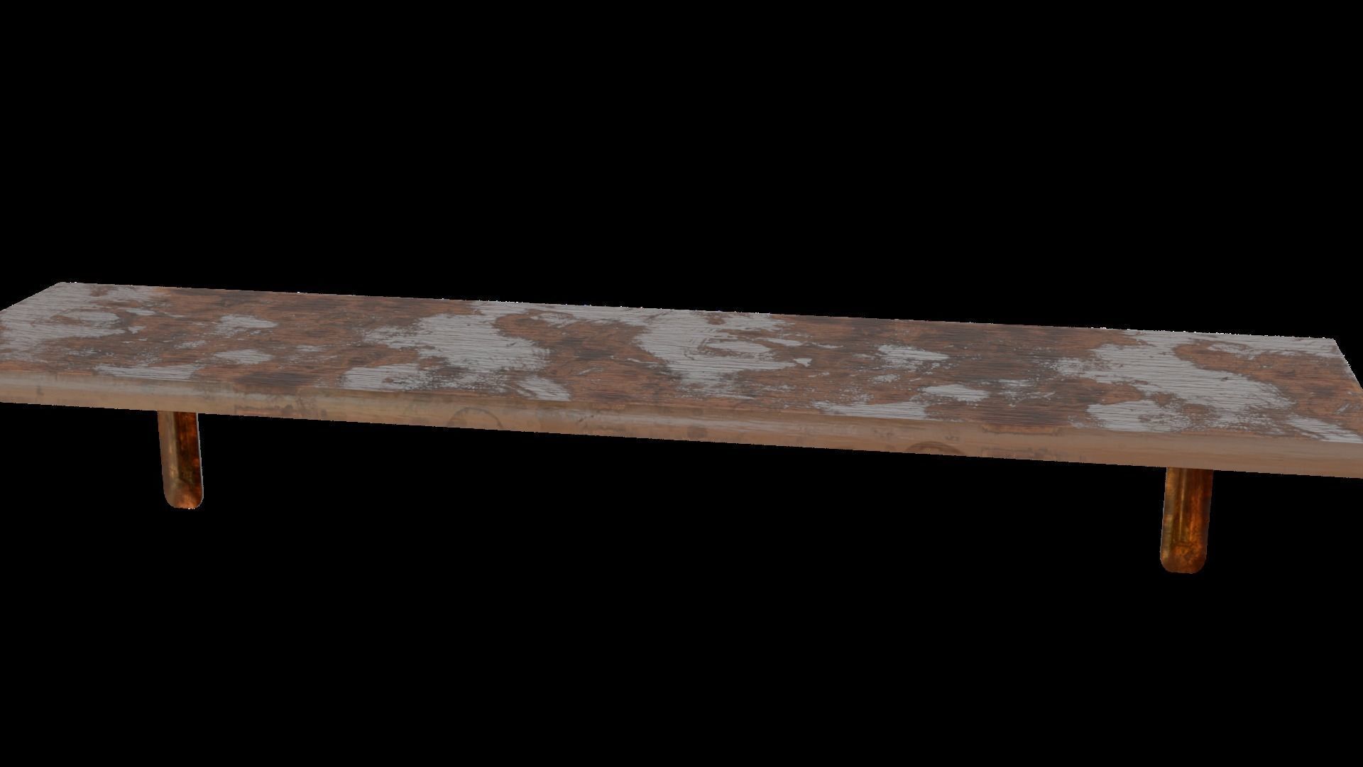 Old Shelf 2 - game ready Low-poly 3D model_6
