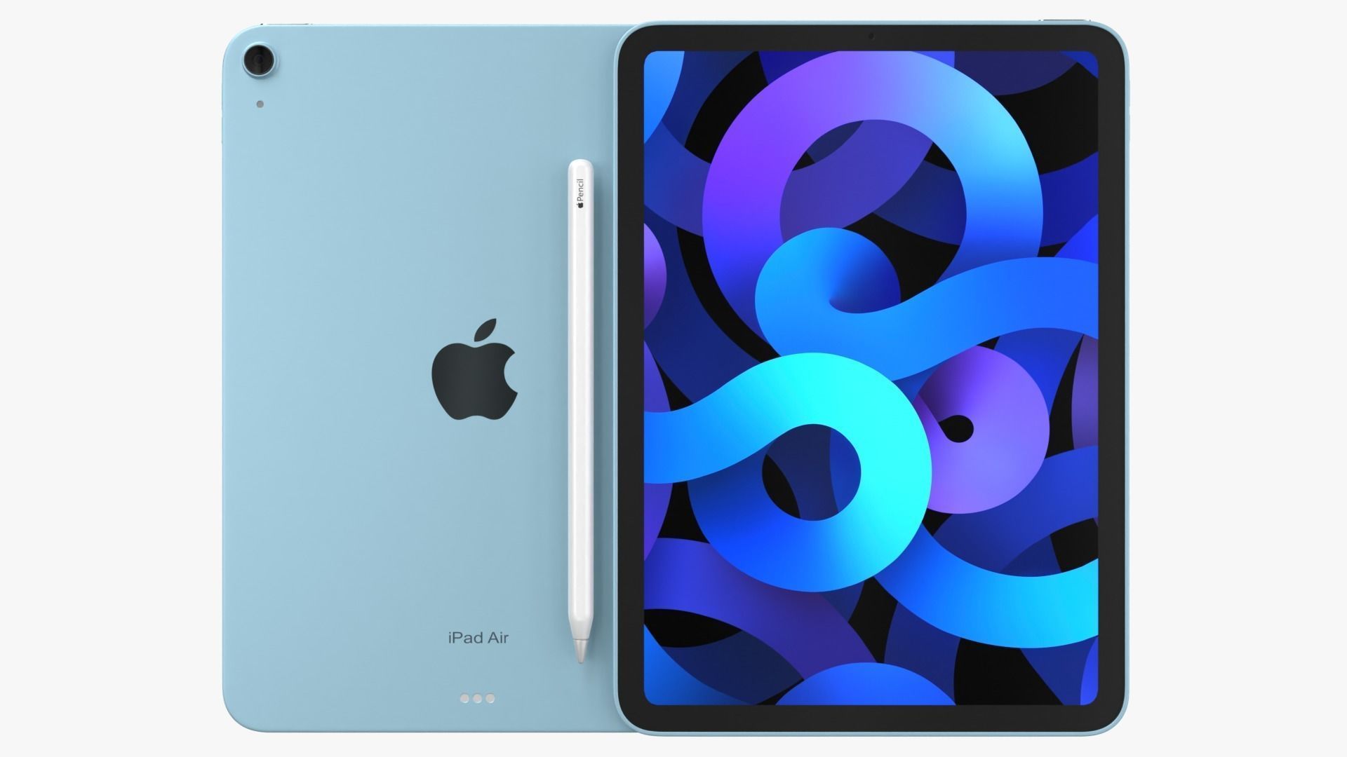 iPad Air Blue 2022 3D model_2