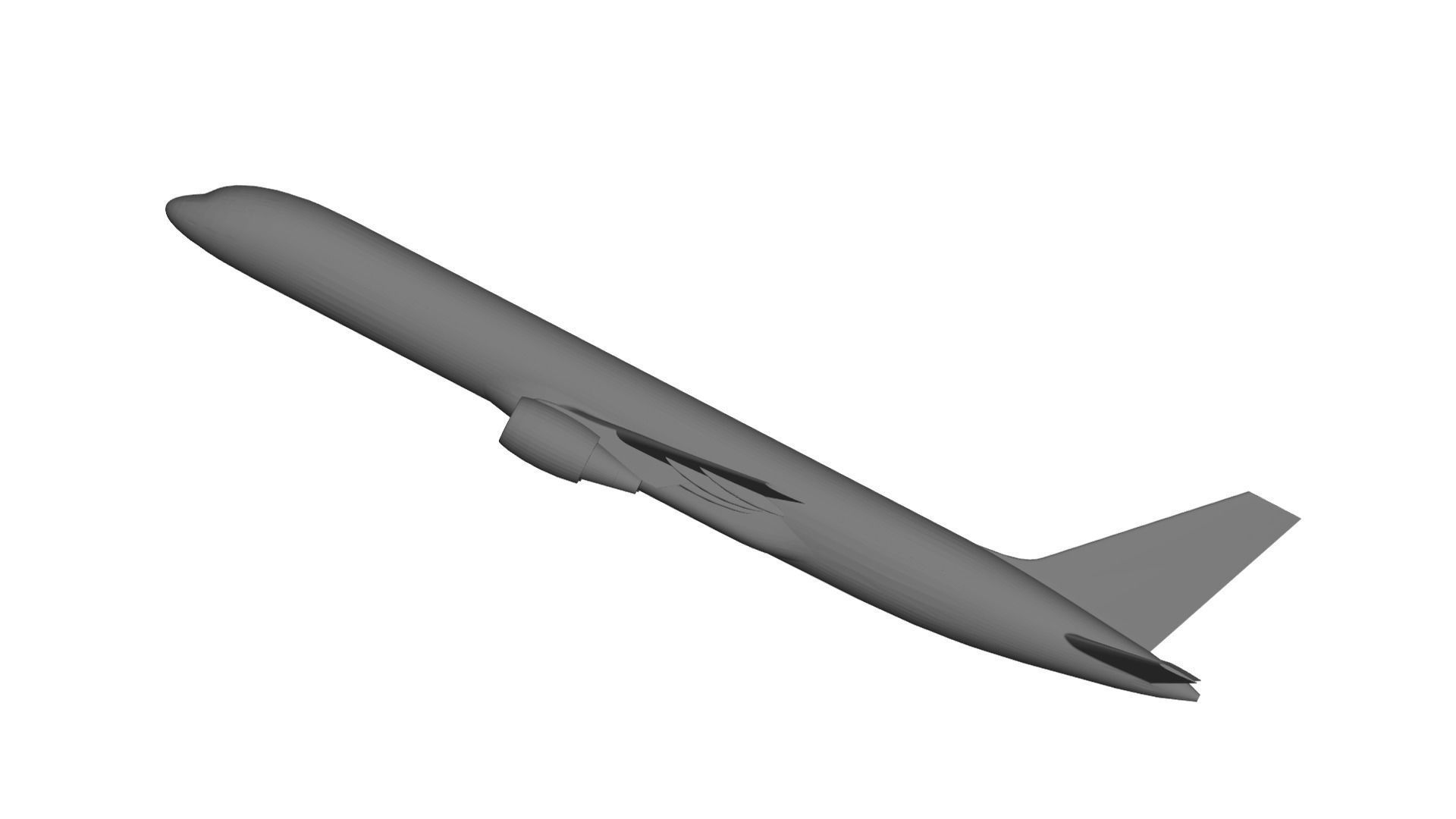 boeing-757 passenger jet flying in sky 3D model_2