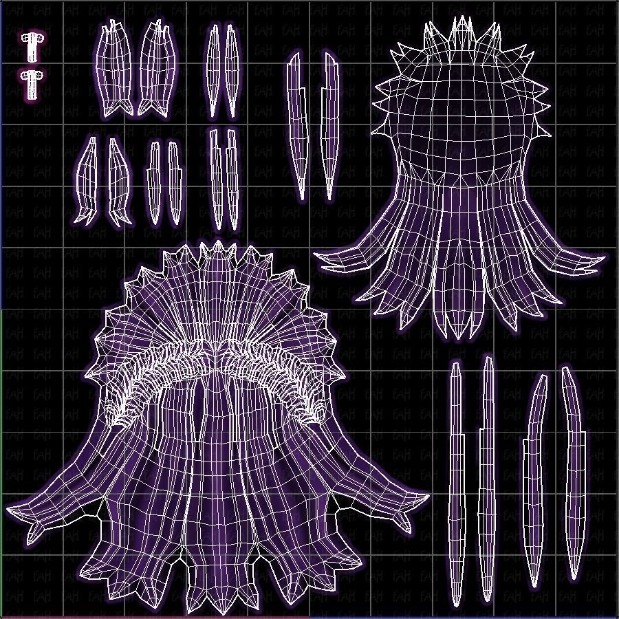 3D Hair style for girl V101 Low-poly 3D model_45