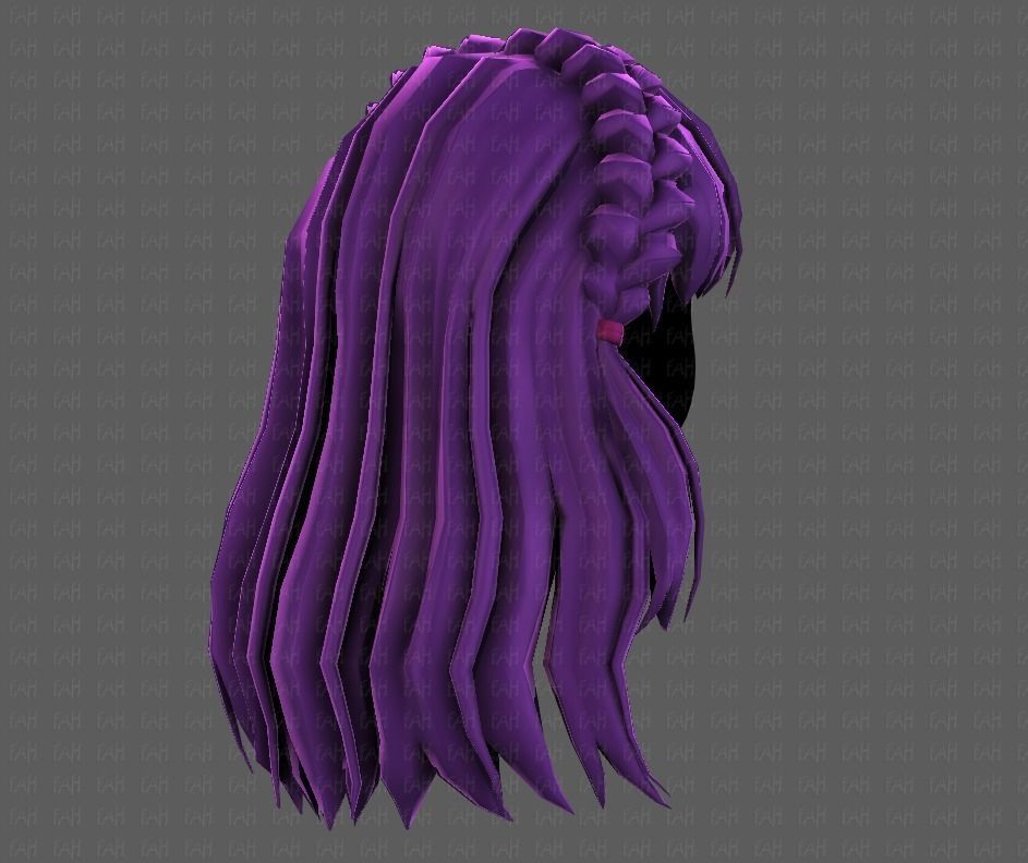 3D Hair style for girl V101 Low-poly 3D model_20