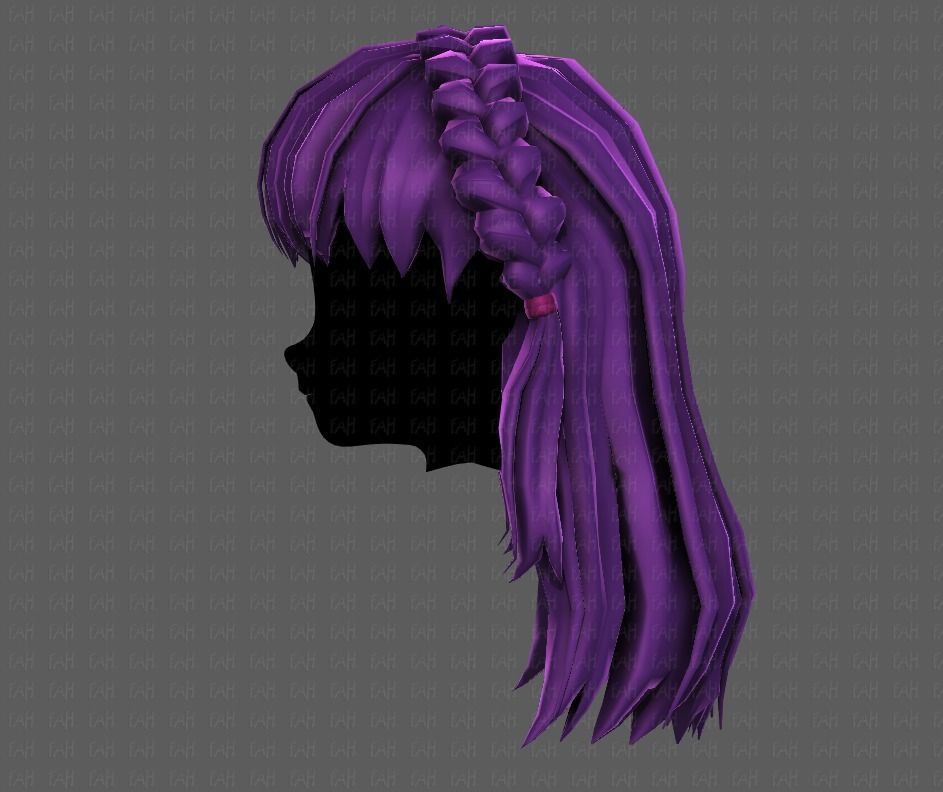 3D Hair style for girl V101 Low-poly 3D model_23