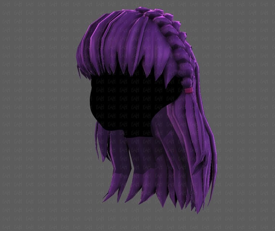 3D Hair style for girl V101 Low-poly 3D model_24