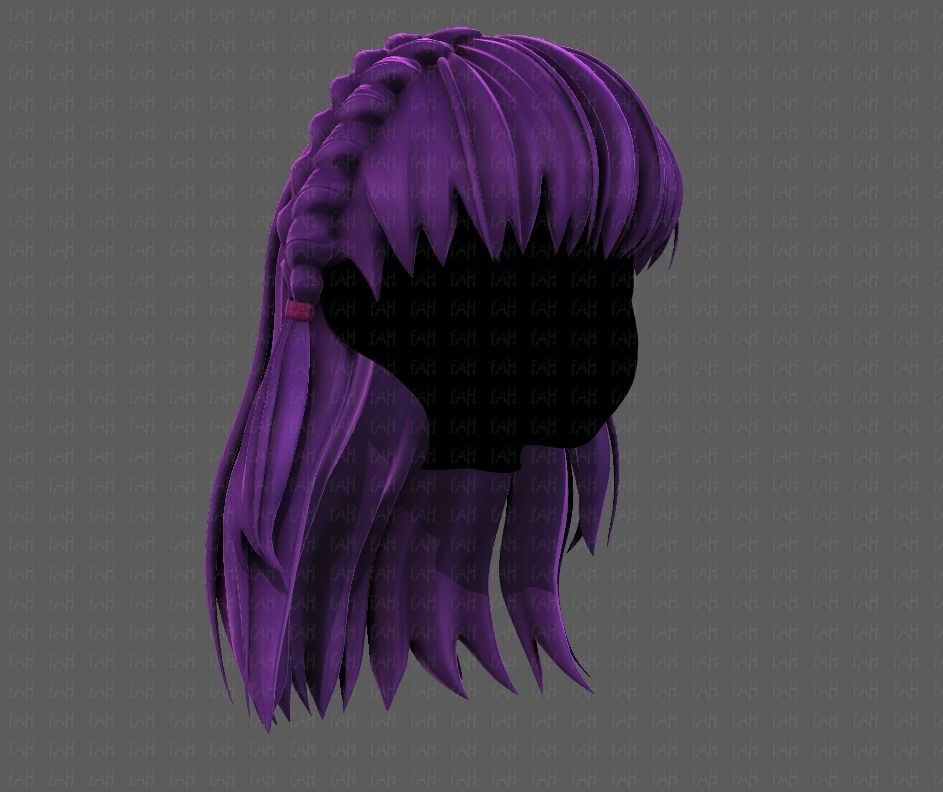 3D Hair style for girl V101 Low-poly 3D model_2