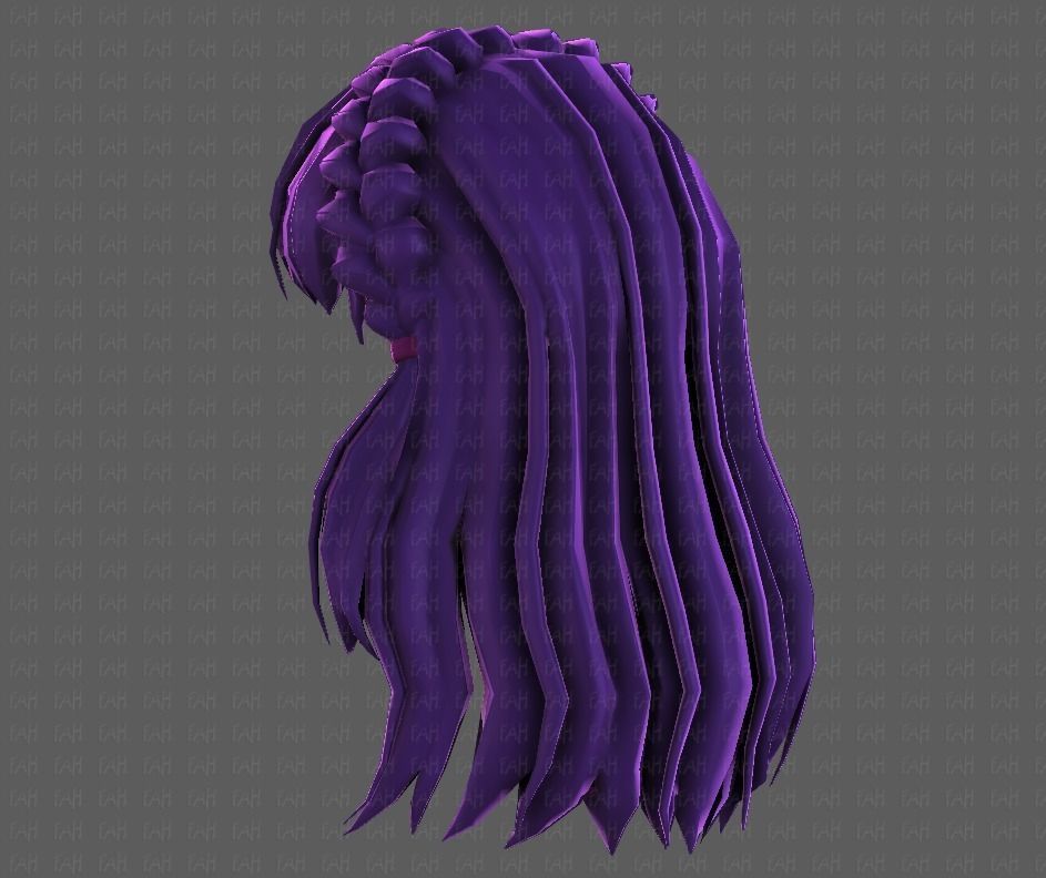 3D Hair style for girl V101 Low-poly 3D model_43