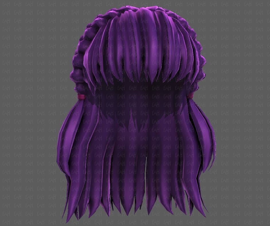 3D Hair style for girl V101 Low-poly 3D model_39