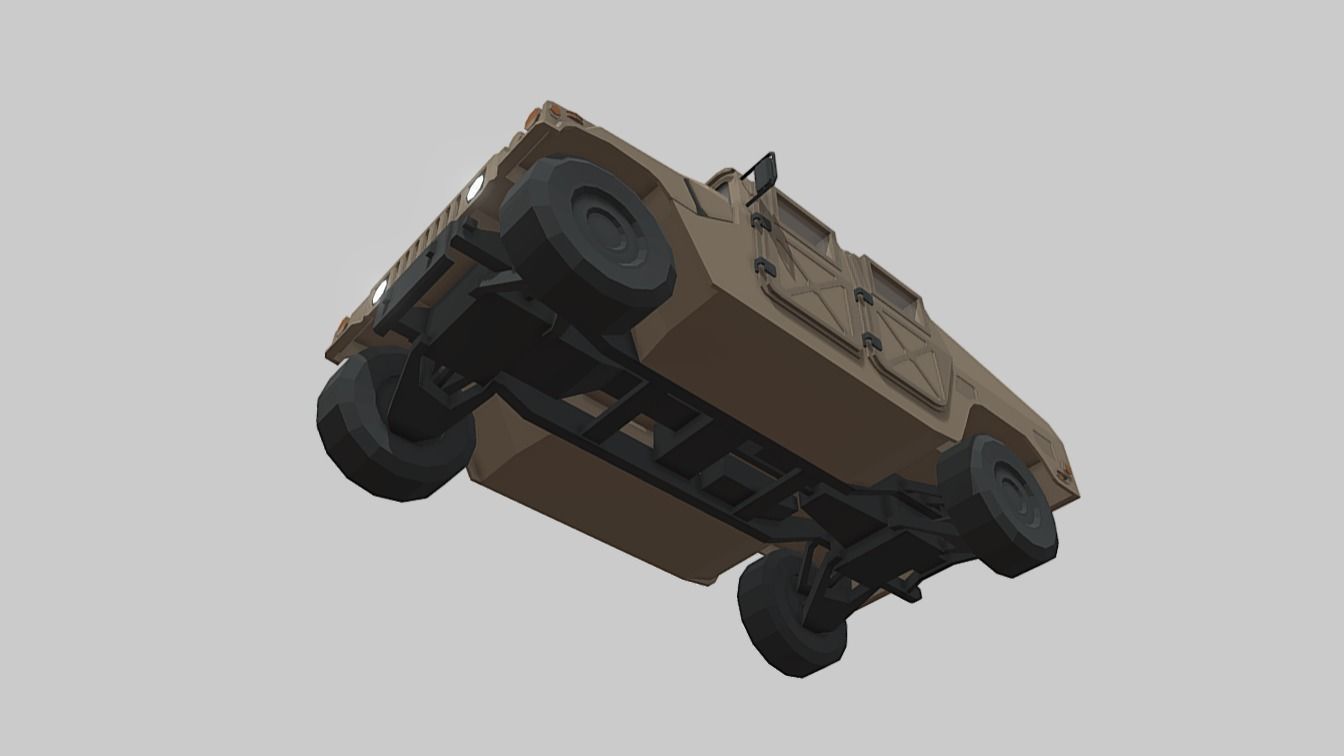 Humvee Low Poly Low-poly 3D model_15