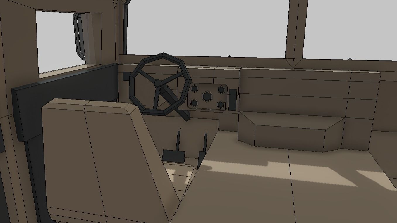 Humvee Low Poly Low-poly 3D model_25