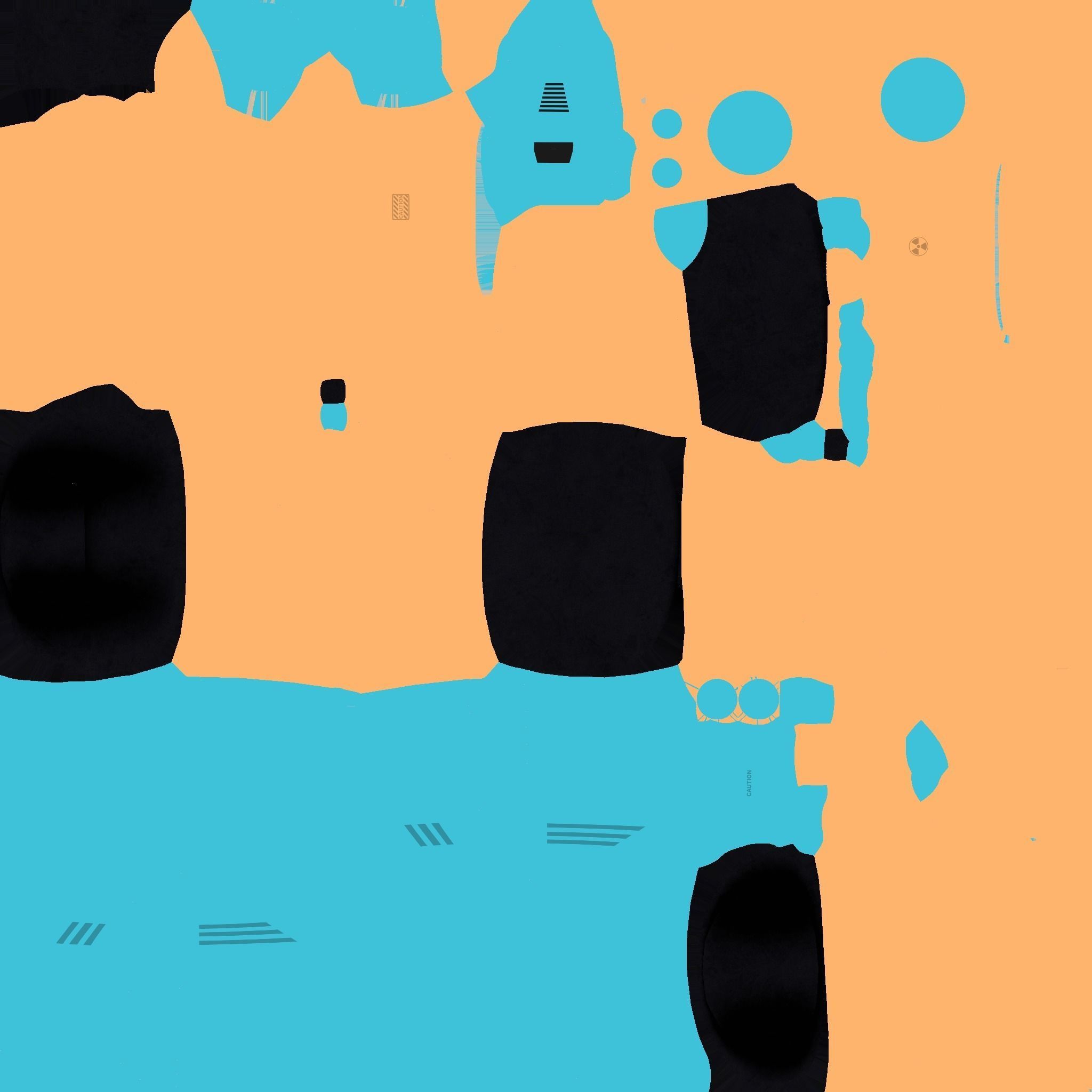 Jetpack A07 Blue Orange - SciFi Character Design Low-poly 3D model_19