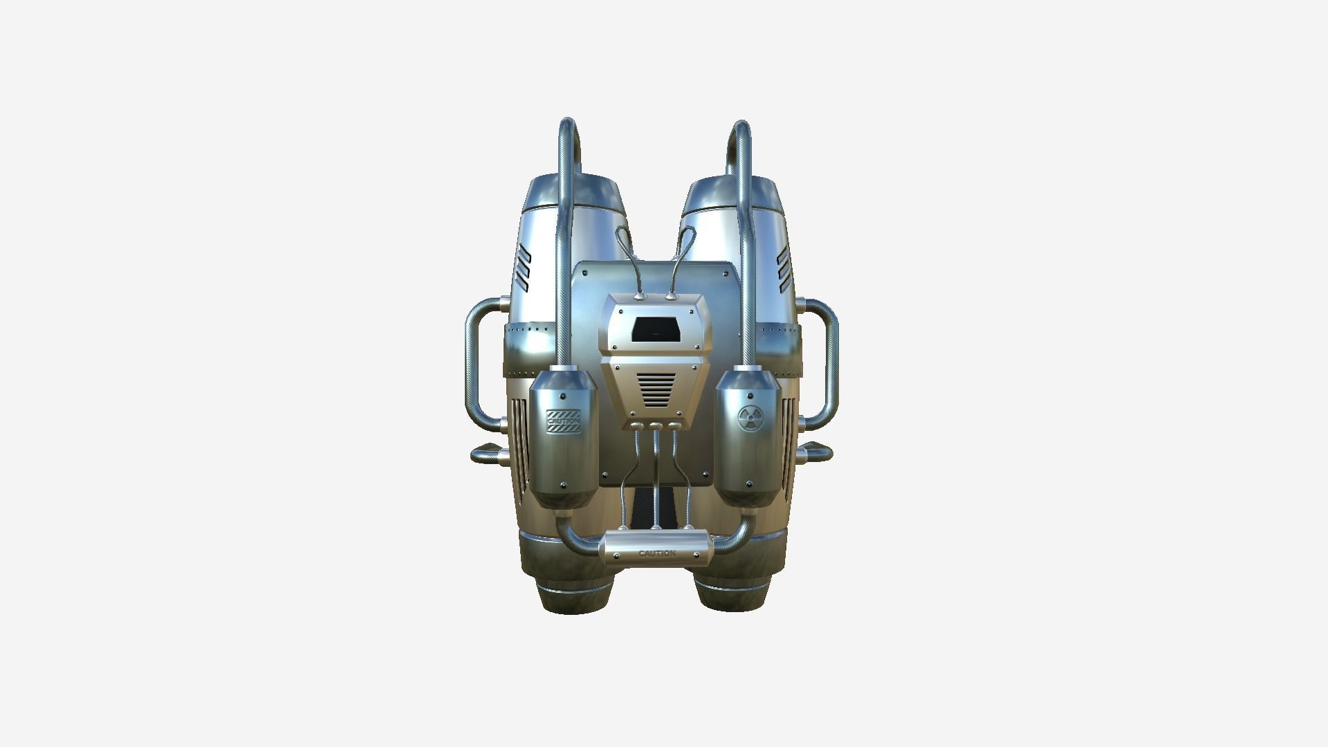 Jetpack A08 Chrome - SciFi Character Design Low-poly 3D model_1