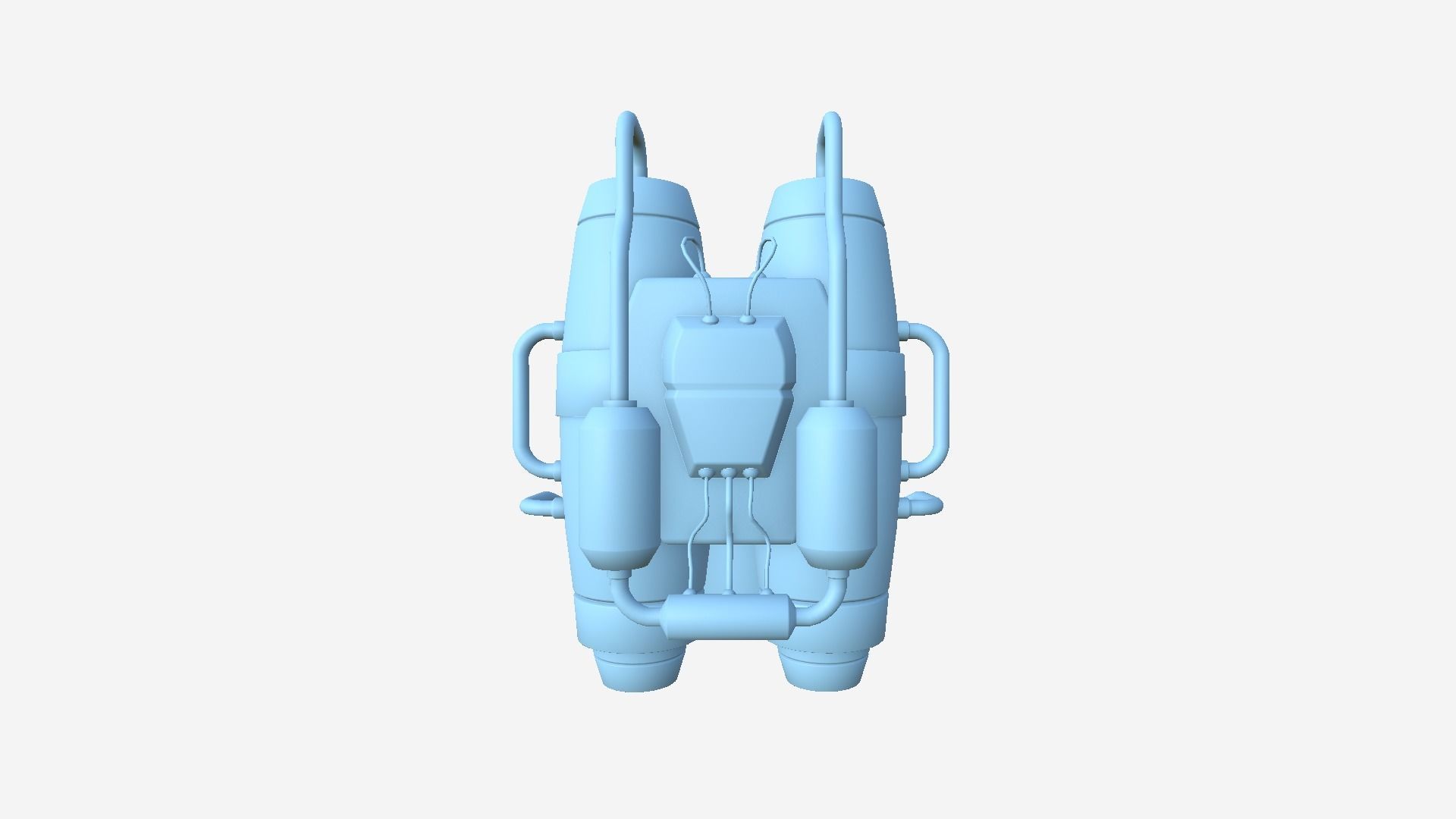 Jetpack A08 Chrome - SciFi Character Design Low-poly 3D model_8