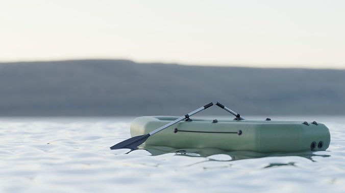 Inflatable Boat Low-poly 3D model