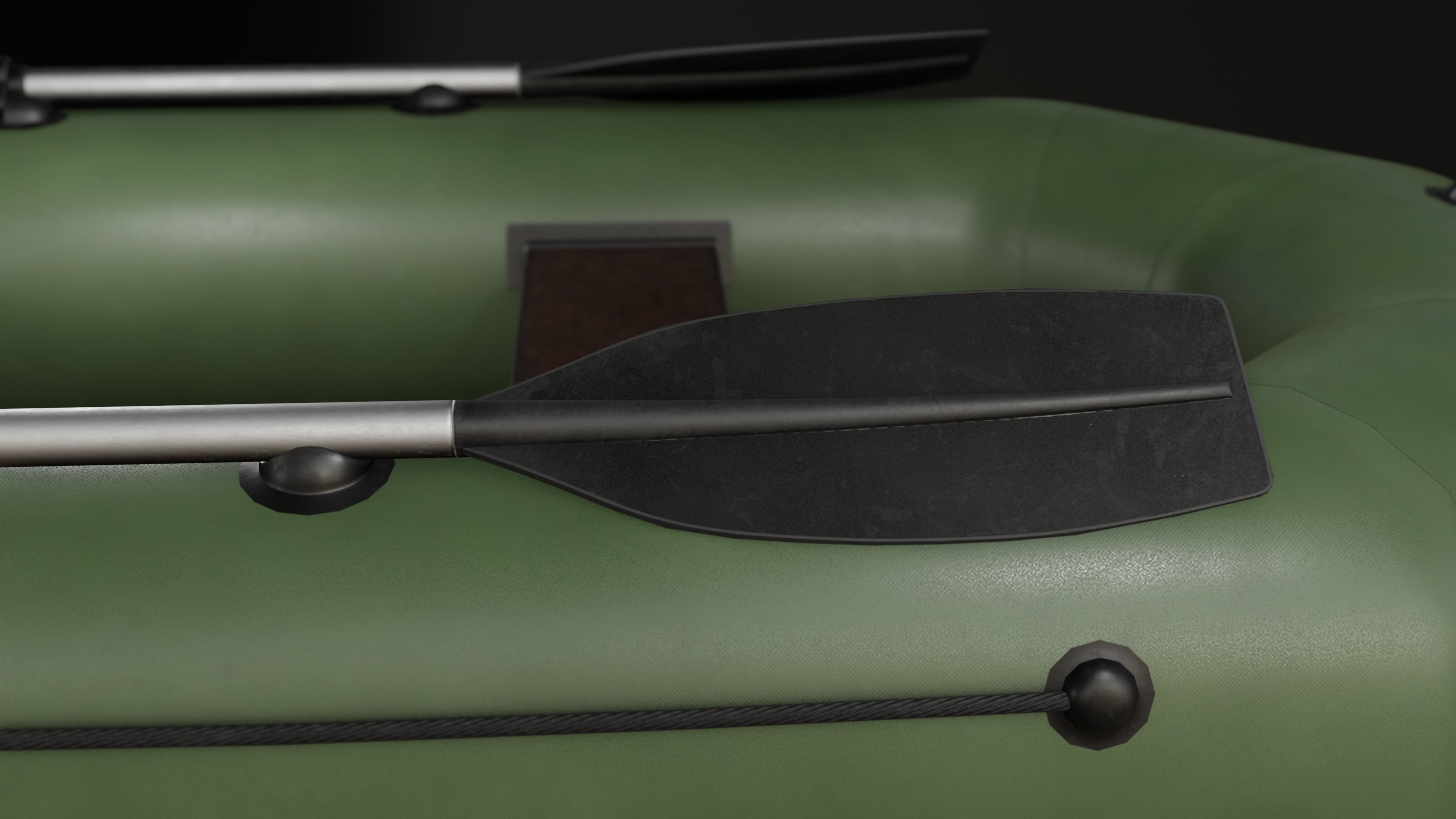 Inflatable Boat Low-poly 3D model_9