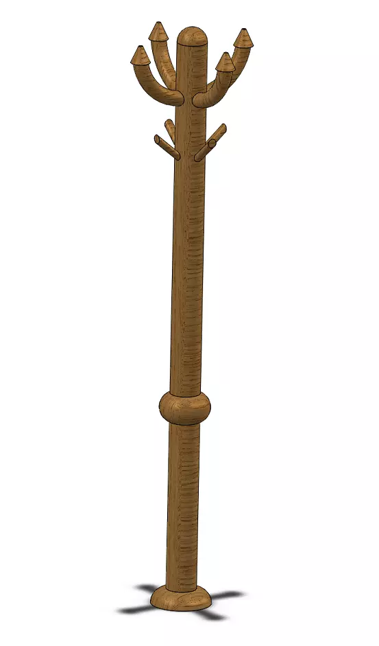 Hat Stand 3D Model Low-poly 3D model_0