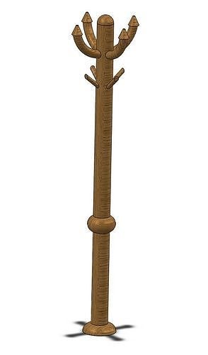 Hat Stand 3D Model Low-poly 3D model