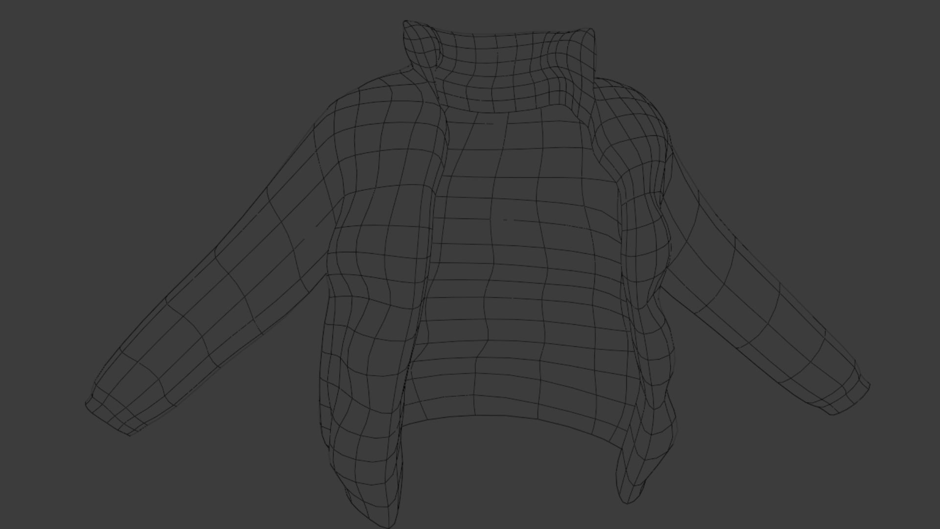 Puffy Jacket and Vest Low-poly 3D model_7