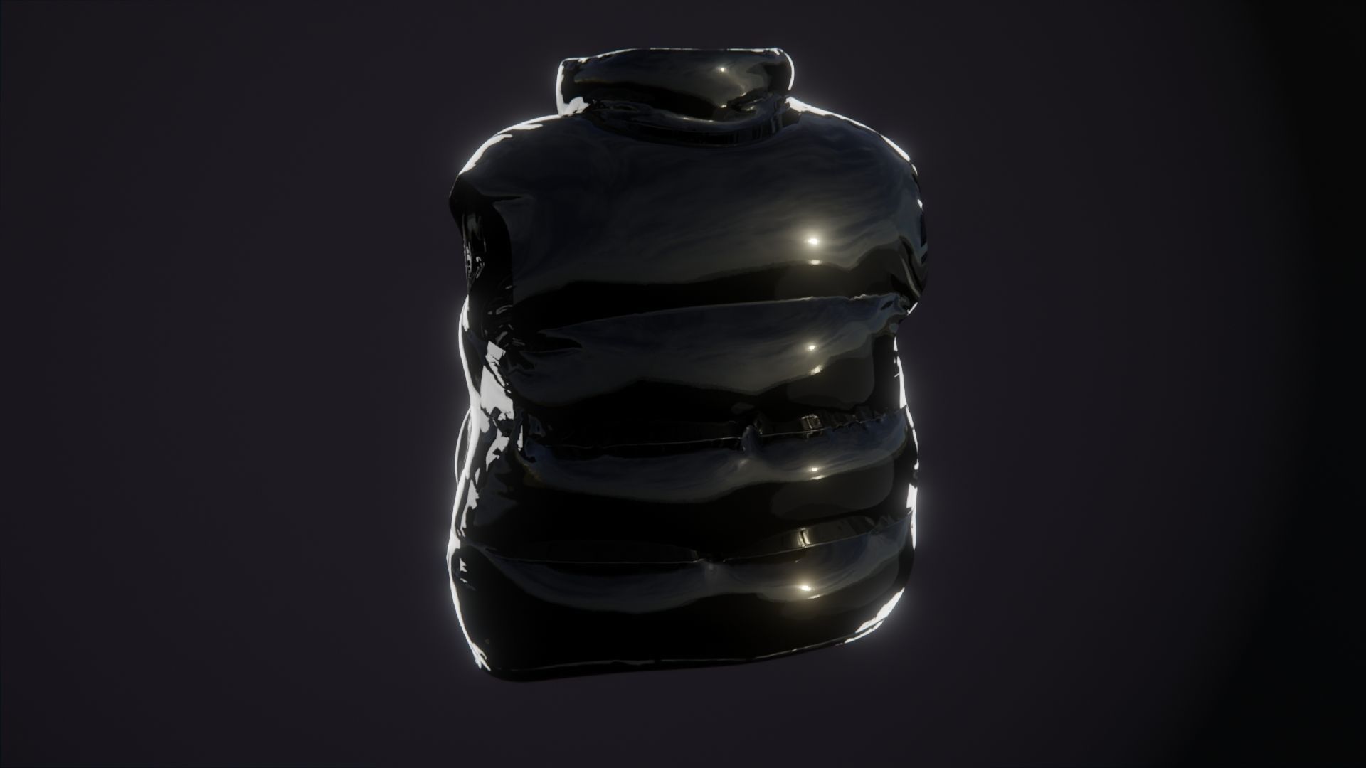 Puffy Jacket and Vest Low-poly 3D model_6