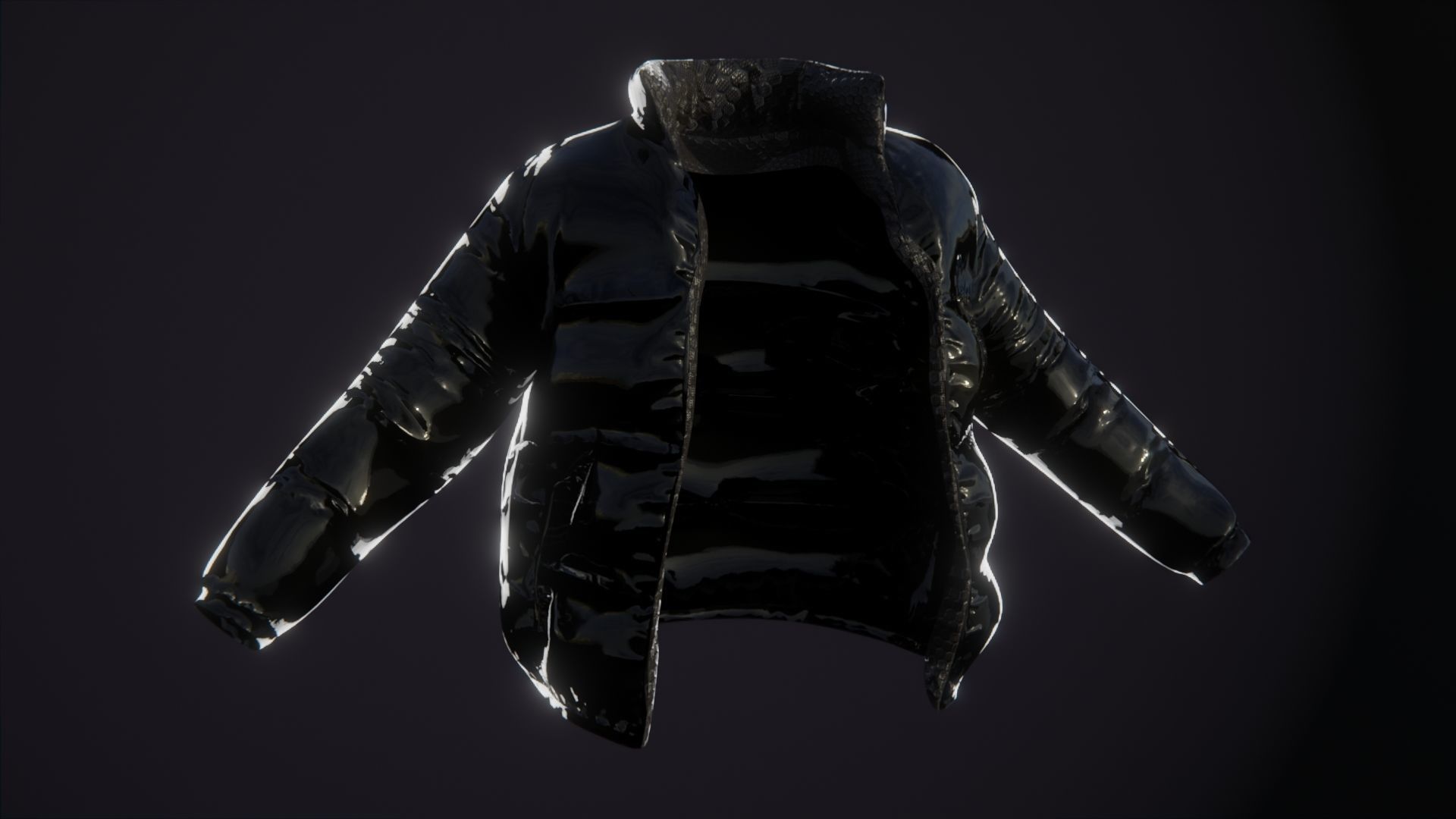 Puffy Jacket and Vest Low-poly 3D model_4