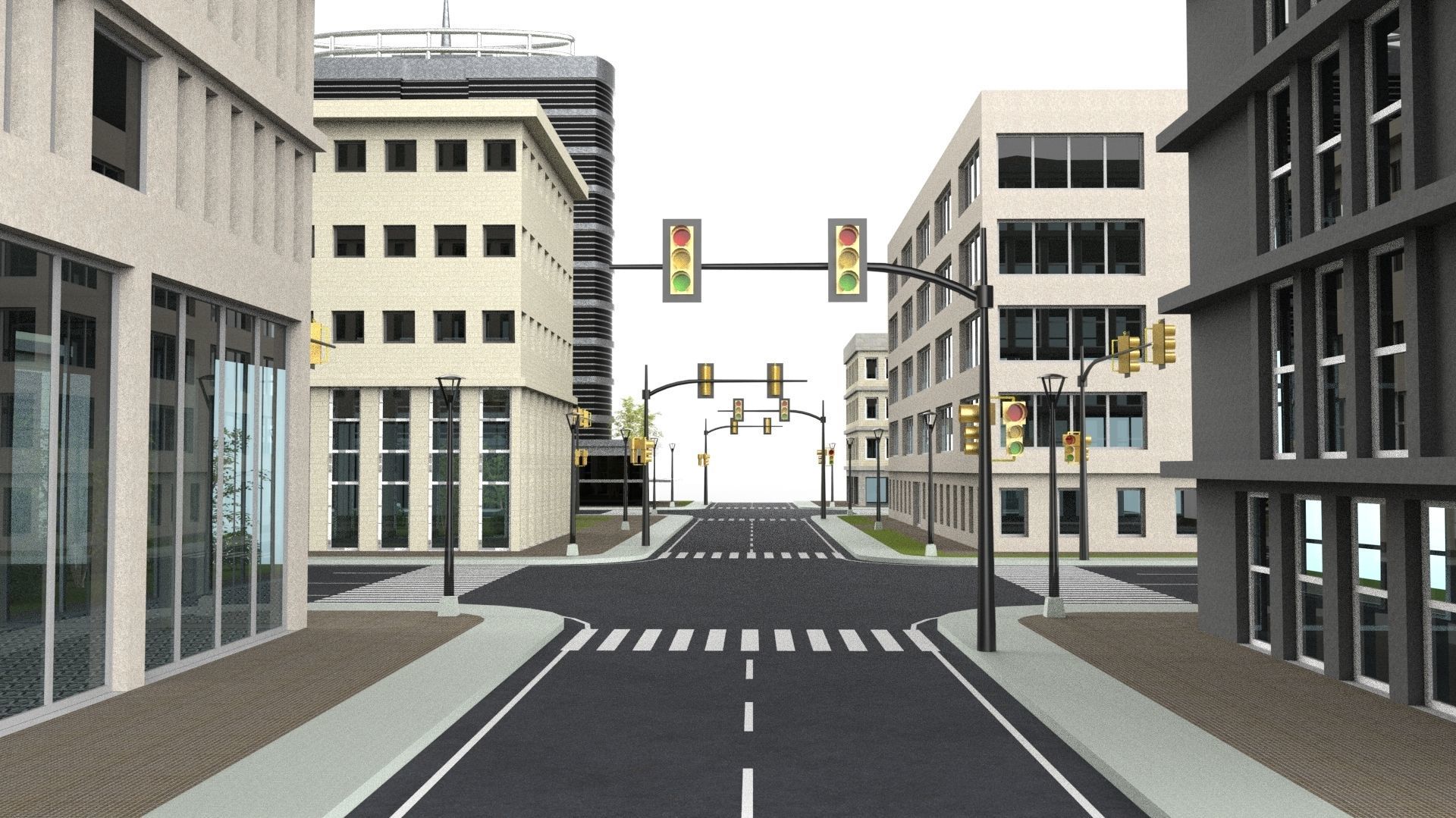 CITY 01 Low-poly 3D model_18