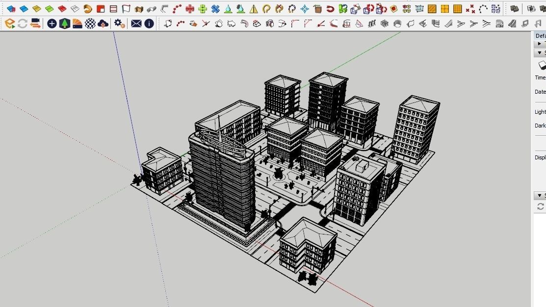 CITY 01 Low-poly 3D model_6