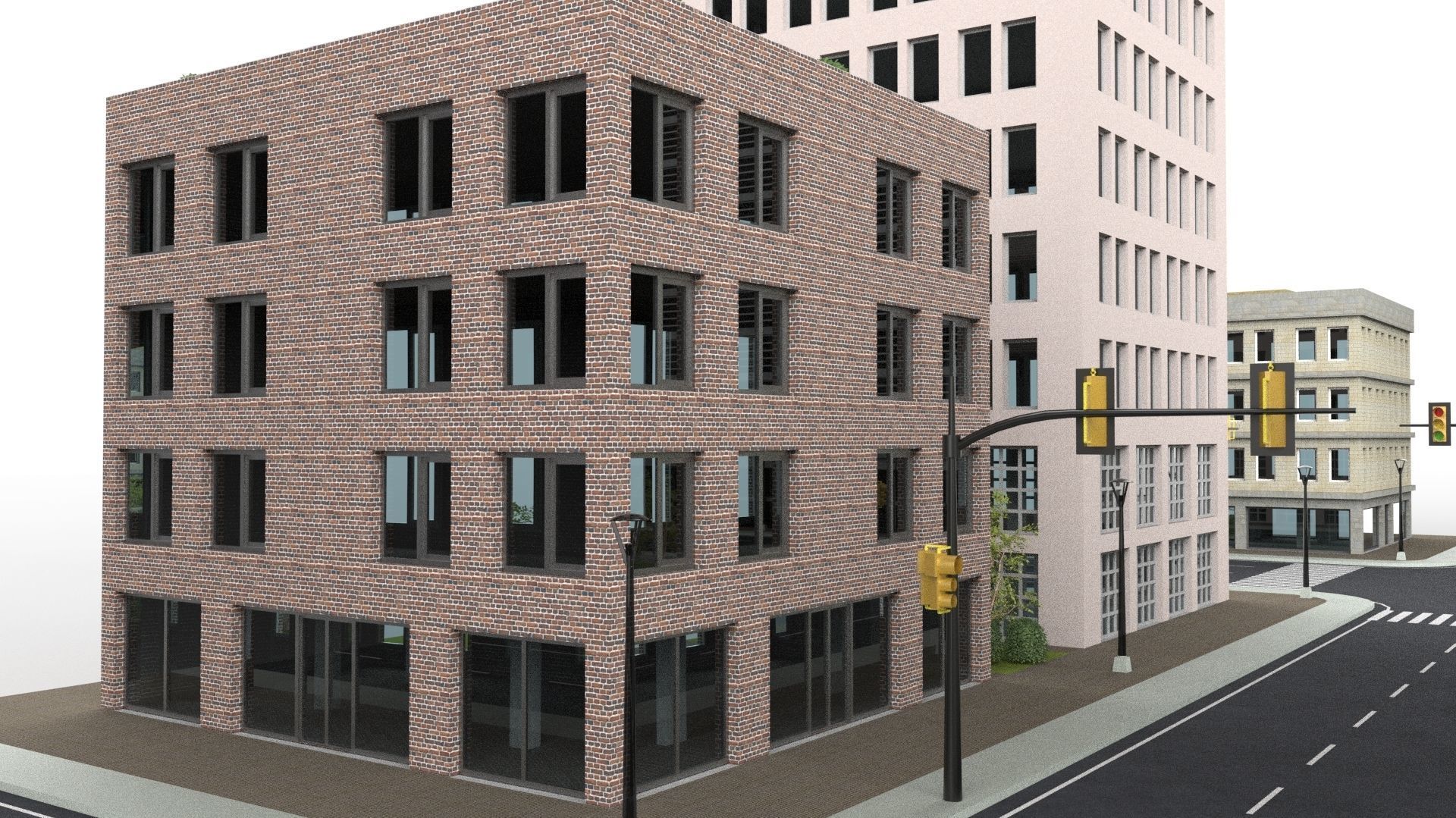 CITY 01 Low-poly 3D model_36