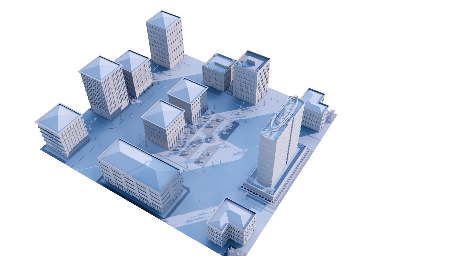 CITY 01 Low-poly 3D model_30