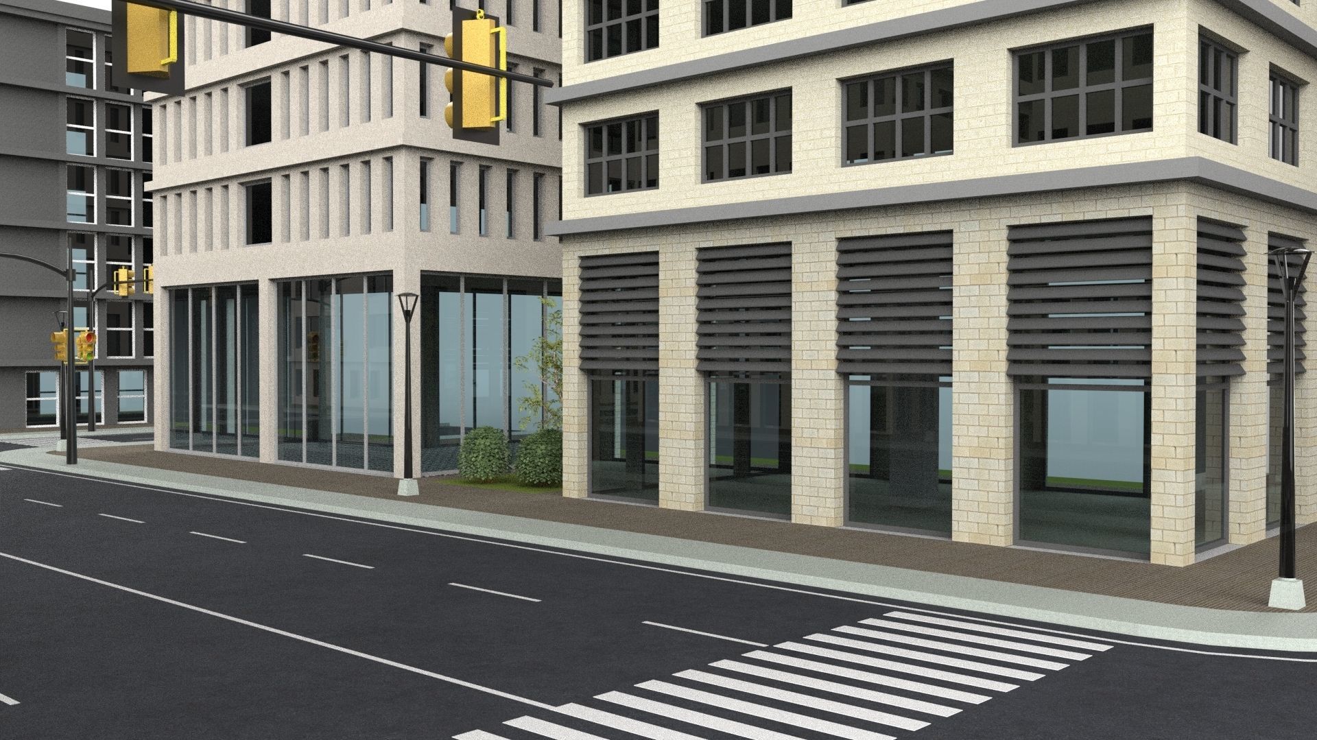 CITY 01 Low-poly 3D model_40