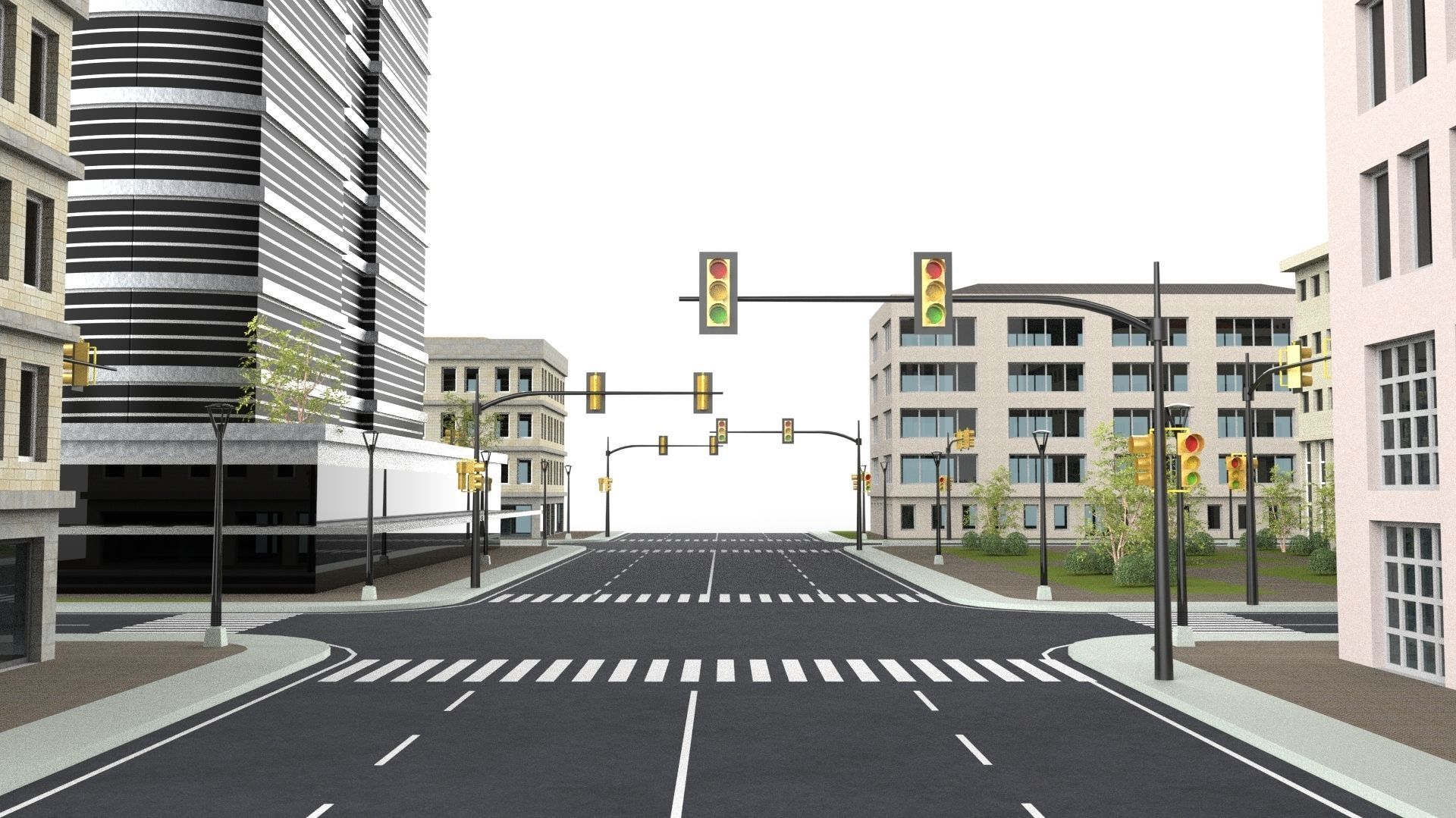 CITY 01 Low-poly 3D model_17